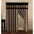 thumbnail image 2 of Grand Linen Black/Brown Comforter Set Leopard/Zebra Print Microfur Bed in A Bag Queen Size Bedding, 2 of 2