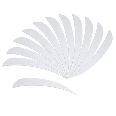 12 Pieces 4 inch Hunting Feather Fletching Left Wing Fletches White