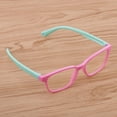 thumbnail image 3 of lionlar Kids Eyeglasses Anti Blue Light Silicone Frame Computer Goggles Pink + Green, 3 of 9