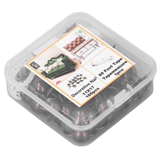 LYUMO Tête de Clou Décorative, Facile Installation Meubles Collant Résistant à la Corrosion Rouille Acier au Carbone 100 Pcs Multi Usage avec Support pour Canapé