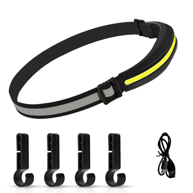 LED Headlamp Portable Rechargeable Waterproof COB Flood Headlight for Outdoor Night Running Cycling Fishing Camping