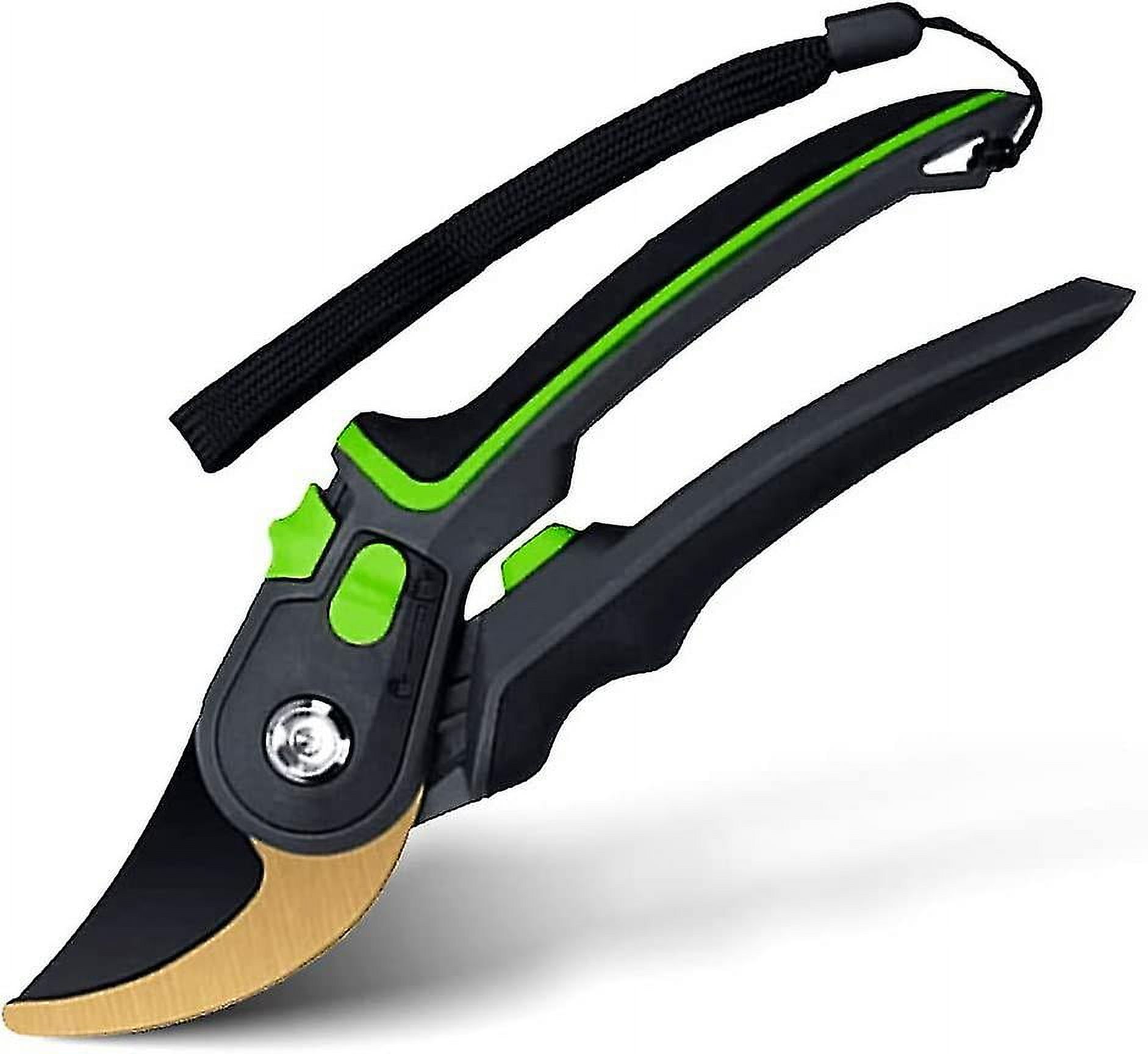 Pruning Shears, Professional Bypass Cutting Principle Stainless Steel Pruning Blade, Variable Handle Opening At 2 Levels, With Sponge Handles