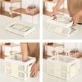 thumbnail image 4 of SuoKom Bacs de Rangement Pliables avec Loquets, Boîte Organisatrice de Rangement avec Poignée et,Conteneurs de Rangement en Plastique Empilables et Pliables, Rangement Visible, pour Garde-Robe, Buanderie, Cuisi, 4 of 6