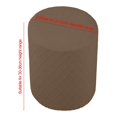 thumbnail image 3 of pitrice Housses Extensibles Rondes pour Pouf Repose-Pieds Protège-Meubles Rond Surdimensionné Housse de Pouf Repose-Pieds Housse de Sofa Housses de Tabouret Repose-Pieds Brun, 3 of 7