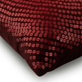 thumbnail image 2 of The HomeCentric Housse de Coussin à Paillettes Rouge Foncé, Lot de 2, 16x16 Pouces (40x40 cm), Taie d'Oreiller en Soie Carrée, Housse de Coussin à Paillettes Rouges, Maison, Cercles, Pois, Sequins Ornés, Pâques - Pois de Gaieté, 2 of 3