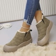 thumbnail image 1 of XIMIN Bottes d'Hiver pour Femmes Bottines de Neige Bottines Chaudes Doublées en Peluche à Enfiler Marche Randonnée Chaussures en Coton Espadrilles à Plateforme Extérieur Antidérapantes Botte Courte en Molleton, 1 of 6