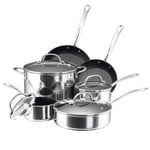 Farberware Millennium Acier inoxydable Non-stick 10-Piece Ensemble d'articles de cuisine