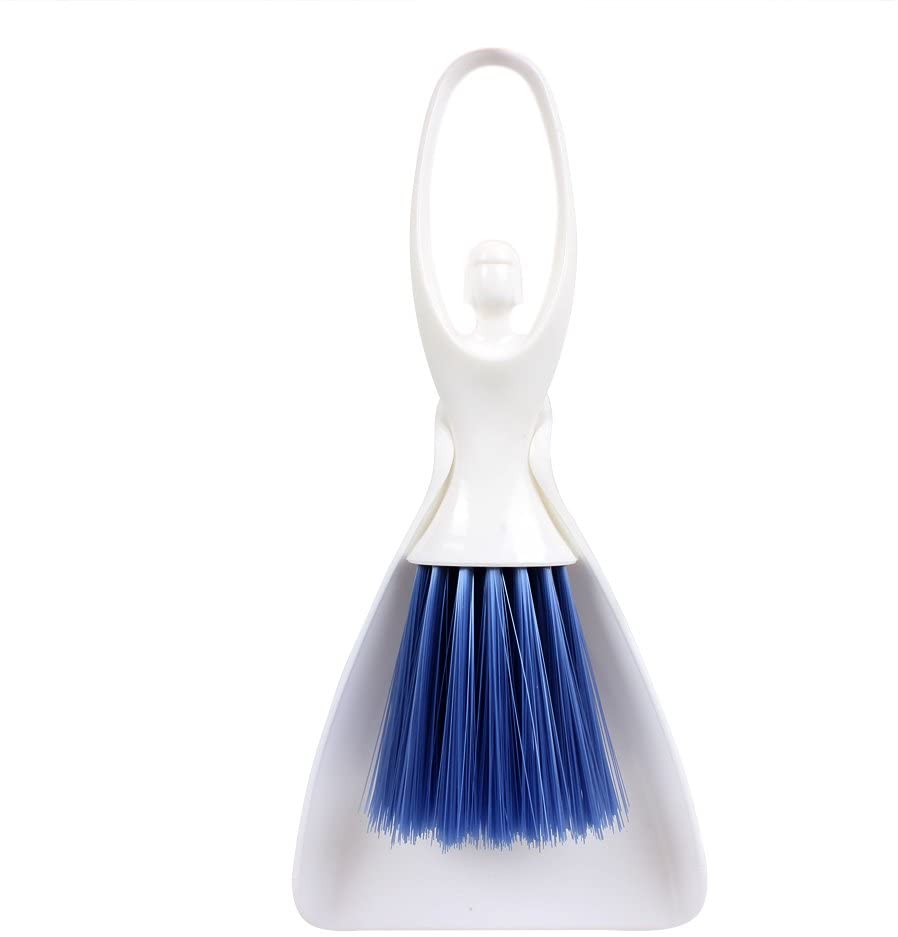 Mini Dust Pan and Brush Set 2 in 1, Small Broom and Dustpan Set The Best Mini Hand Broom, Desk, Countertop, Key Board, Cat, Dog and Other Pets, Dustpan