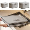thumbnail image 1 of Iumwxz Organisateurs de Garde-Robe Grand Sac de Rangement pour Couvertures Sac Mobile Robuste avec Fermeture Éclair et Poignées Renforcées Contenant Organisateur de Garde-Robe et Sac Mobile de Rangement pour Literie Grand Rangement Plat Gris, 1 of 7