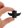 thumbnail image 4 of FRCOLOR Cable Saver 2PCS Cable Protector Protector Cartoon Wing Charging Data Sync Cable Saver Black,1.57"X1.06"X0.59", 4 of 4