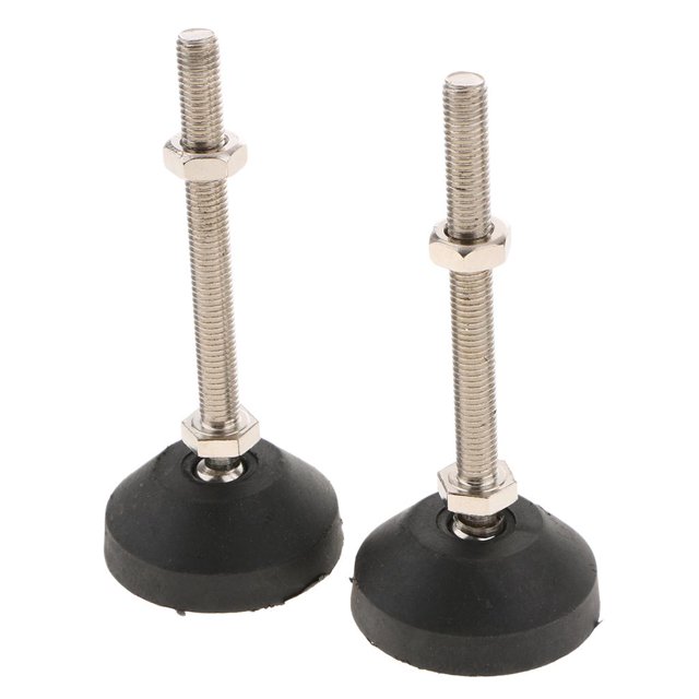 GUOOL 2 Pcs Pieds de Nivellement de Meubles Réglables Niveleur Filetage M10x100mm Base 60mm 60-M10x100mm