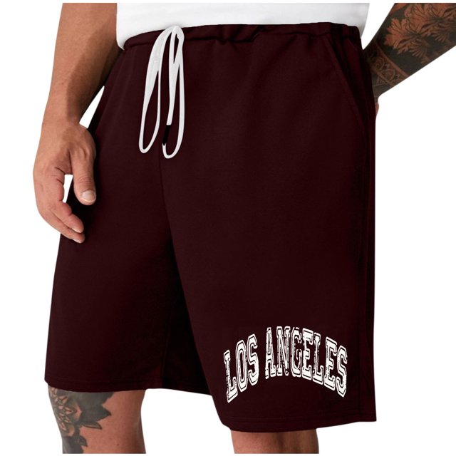 Diufon Men's Athletic Shorts Drawstring Waisted Outdoor Sport Shorts Spring Summer Hiking Shorts with Pockets
