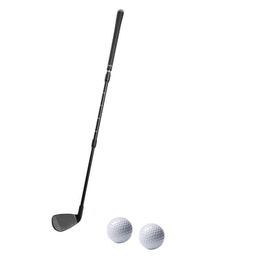 Siruishop Golf Chipper Club Adjustable Comfortable Kids Accessory Beginners Golf Wedge Black
