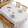 thumbnail image 1 of Oval Tablecloth 60 X 120 Inches, Modern Geometric Striped Oval Tablecloth, Waterproof Wrinkle Resistant Durable Oval Tablecloth for Indoor and Outdoor, 1 of 1