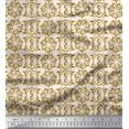 thumbnail image 1 of Soimoi Velvet Fabric Floral Block Fabric Prints by Yard 58 Inch Wide, 1 of 5