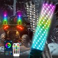 thumbnail image 3 of 2pcs RGB LED Whip Light, LED Whip Light with App and Remote Control, IP67, 279 RGB LEDs 360 Degree Illumination, 366 Modes Chasing Lighted Whips for UTV ATV Off Road Sand Truck, 3 of 7