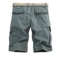 thumbnail image 5 of BADHUB Multi Pockets Cargo Shorts for Young Men Button Zipper Ripstop Work Shorts Heavy-Duty Outdoor Hiking Shorts Gray S, 5 of 5