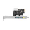 thumbnail image 2 of Carte d'Extension USB 3.0, 2 Ports PCIe vers USB 3.0 Carte d'Extension Rapide Stable Grande Puissance 4 Broches pour Bureau, 2 of 8