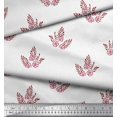 thumbnail image 2 of Soimoi Polyester Crepe Fabric Leaves & Floral Block Print Sewing Fabric Yard 52 Inch Wide, 2 of 3