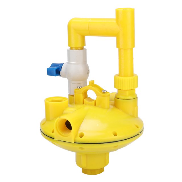 Soupape de Réduction de Pression Automatique à Double Tube, Valve de Régulation, Régulateur de Pression pour Abreuvoir, Accessoires de Ferme pour Poulailler, Tube Rond