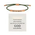 thumbnail image 1 of Bracelet « God Is In Control » en Acier Inoxydable, Inspirant, Ajustable, Tressé, Fait à la Main, Bijou Motivationnel pour Femmes Hommes Couple Amitié, 1 of 2