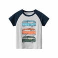 thumbnail image 1 of T-shirt en Coton à Col Rond et Manches Courtes pour Bébé Garçon, Imprimé Anglais Tendance, 1 of 8