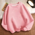 thumbnail image 4 of lcziwo Chandail pour Enfants à Col Rond, Chandail de Base Uni pour Enfants, Tunique Décontractée Oversize à Épaules Tombantes à Manches Longues, Mode Automne Hiver Sans Capuchon Rose, 9 Ans, 4 of 4