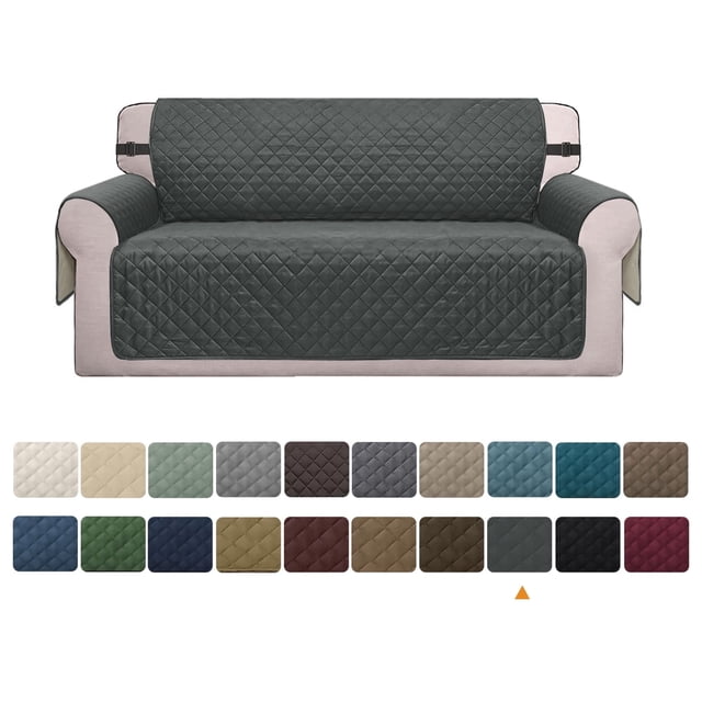 Housse de Sofa Réversible Lavable à la Machine, Housse de Canapé Résistante à l'Eau, Housse Antidérapante Protectrice pour Meubles pour Chiens, Enfants, Animaux
