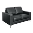 thumbnail image 1 of Causeuse en cuir reconstitué Cory de CorLiving en noir, 1 of 5