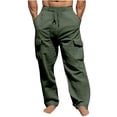 thumbnail image 1 of Mefallenssiah Full Length Pants Clearance Men'S Solid Color Drawstring Fashionable Casual Pants Full Length Pants, 1 of 5