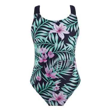CHICTRY Kids Girls Swimming Costumes One Piece Rash Guard Swimsuit Gymnastics Leotard Ballet Summer Lily Pink 8