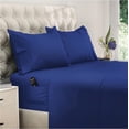 thumbnail image 1 of 400 Thread Count 4 Piece Quality Sheet Set Deep Pocket 18 Inch 100% Egyptian Cotton Solid Pattern with 2 Side Pockets, 1 of 4
