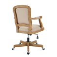 thumbnail image 4 of Linon Maybell Wood Upholstered Office Chair in Natural Brown, 4 of 11