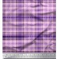 thumbnail image 1 of Soimoi Poly Georgette Fabric Window Pane Check Decor Fabric Printed Yard 52 Inch Wide, 1 of 4