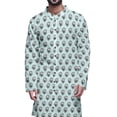 thumbnail image 2 of Atasi Printed Kurta Pajama For Men Asymmetric Style Casual Summer Clothing, 2 of 2