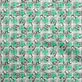 thumbnail image 1 of oneOone Cotton Poplin Twill Sea Green Fabric Checks Heart & Fabric For Sewing Printed Craft Fabric By The Yard 56 Inch Wide, 1 of 4