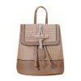 thumbnail image 1 of Straw Backpack Girls Bucket Shoulder Bag Female Travel Daypack (Khaki), 1 of 9