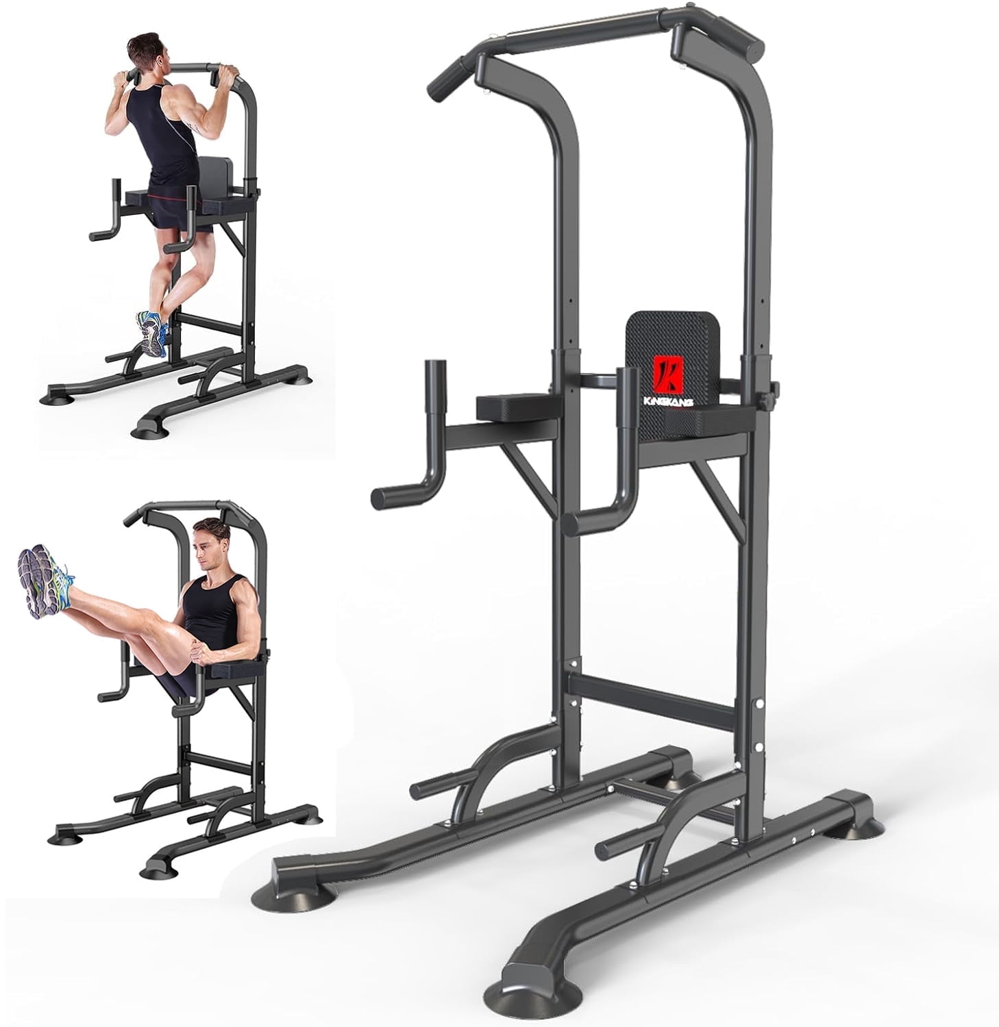 K KingkangPower Tower Dip Station Workout equipment Pull up Bar for Home Gym Adjustable Height Strength Training Fitness Excercise equipment