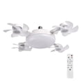 thumbnail image 2 of Uscallm E27 Ceiling Fan Light Remote Control Silent Bedroom Pendant Light Energy-Saving Eye Protection Fan Light Kit for Living Room Dining Room, 2 of 6