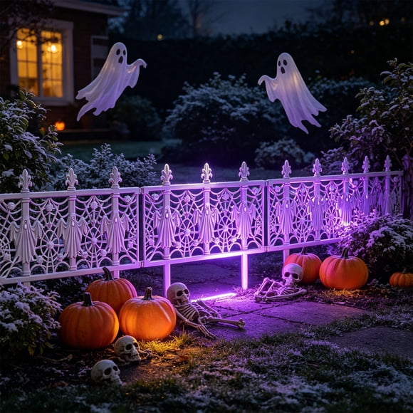 10 Pcs Halloween Garden Fence Panels, Decorative Floral Bird Fencing For Outdoor Yard, Atmospheric Border For Flower Beds, 15.75X13.58 Inches