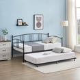 thumbnail image 2 of EDTara Steel Slat Support Metal Daybed, Elegant Arched Headboard Design, Easy Assembly for Guest Room, 2 of 9