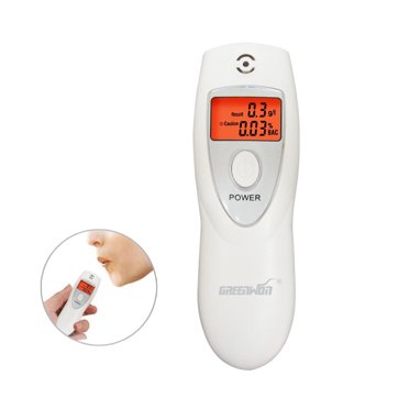 Yeacher Éthylomètre Portable Éthylomètre Numérique Testeur de Respiration Sans Contact avec Rétroéclairage Rouge Alerte Sonore Arrêt Automatique pour Usage Professionnel