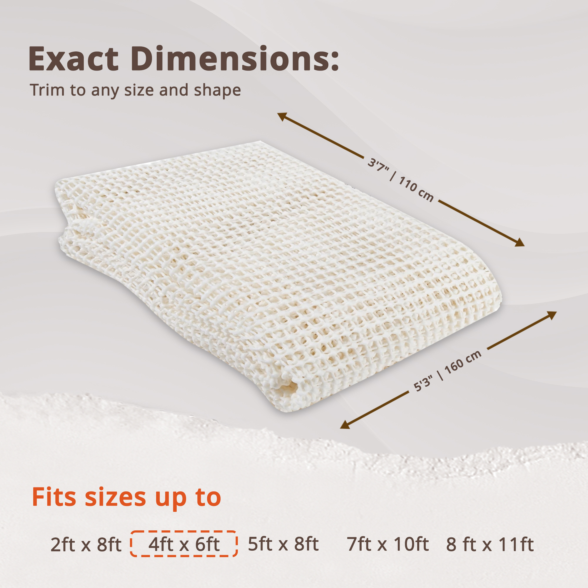 Rug Branch Rug Pad Ivory 2X8