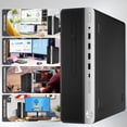thumbnail image 3 of HP ProDesk 600 G5 SFF Desktop Computer PC Intel Core i5 9th Gen Processor 16GB DDR4 RAM 512GB NVMe SSD Wireless Keyboard Mouse Windows 11 Pro WIFI, 3 of 8