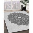thumbnail image 3 of Ahgly Company Tapis d'Intérieur Lavable en Machine Carré Transitionnel Gris Platine, 7 Pieds Carré, 3 of 7