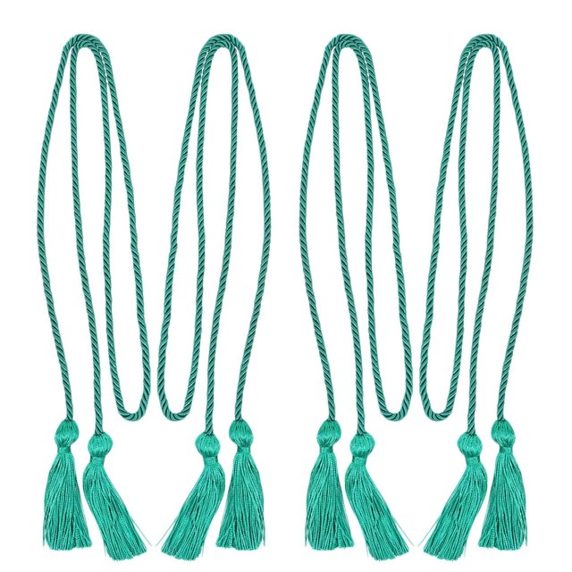 4PCS Double-ended Braided Tassels Graduation Season Honor Decorative Tassels Graduation Honors Rope Double Head Tassels Fringe DIY Handmade Braided Tassels green