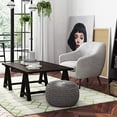 thumbnail image 2 of SIMPLIHOME Renee Round Poufs, 20 inch, Dove Grey, 2 of 5