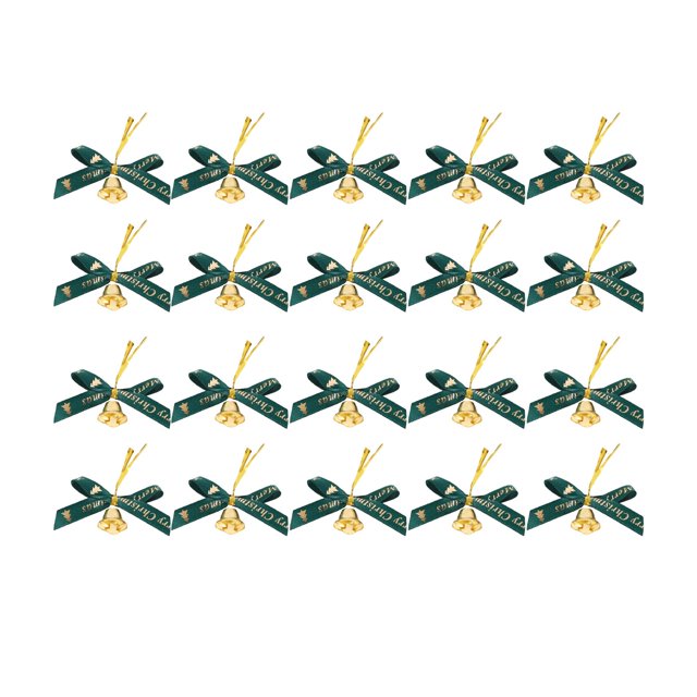 20pcs Christmas Bows Mini Christmas Tree Bows Mini Bowknot Ornament Xmas Tree Hanging Pendant For Xmas Tree Hanging Decoration