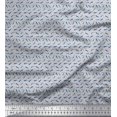 thumbnail image 1 of Soimoi Polyester Crepe Fabric Dot & Whale Ocean Print Sewing Fabric Yard 42 Inch Wide, 1 of 3