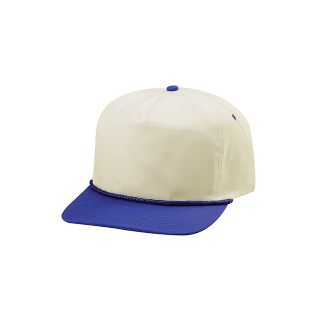 Top Headwear Twill Golf Cap - Natural/Royal